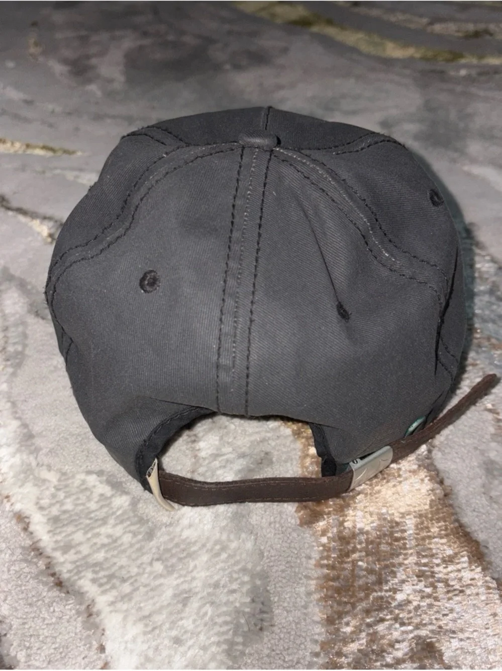 True Religion Black Baseball Cap with Tan Logo